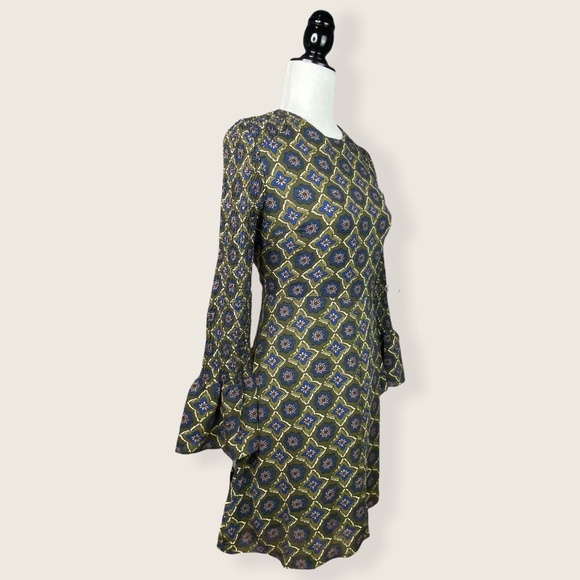 NWT Spencer + Shaw Olive Green/Royal Blue Dress XS - Picture 3 of 16